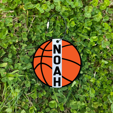 Basketball Bag Tag with Stainless Steel Wire Cable Holder