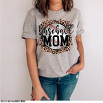 Baseball Mom Leopard Screen Print High Heat Transfer P7