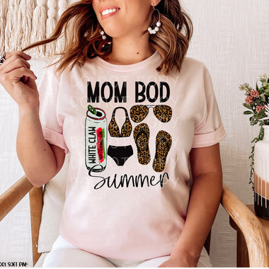 Mom Bod Summer Screen Print Transfer High Heat T106