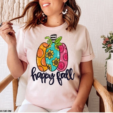 “No restocks” Happy Fall Doodle Pumpkin Screen Print High Heat Transfer R29