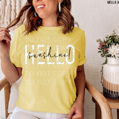 Hello Sunshine Screen Print Transfer W169