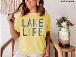 Lake Life Blue Screen Print Transfer *High Heat* U164