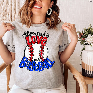Love & Baseball Screen Print High Heat Transfer T102