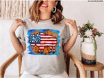 Flag Buffalo Screen Print Transfer *High Heat* W139