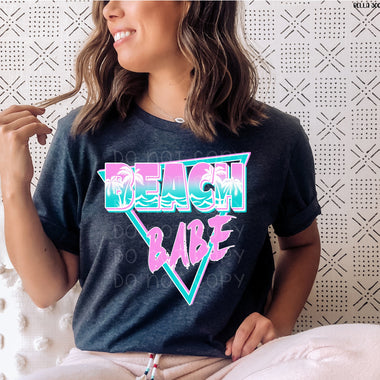 Beach Babe Retro Screen Print Transfer High Heat W166