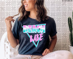 Beach Babe Retro Screen Print Transfer High Heat W166