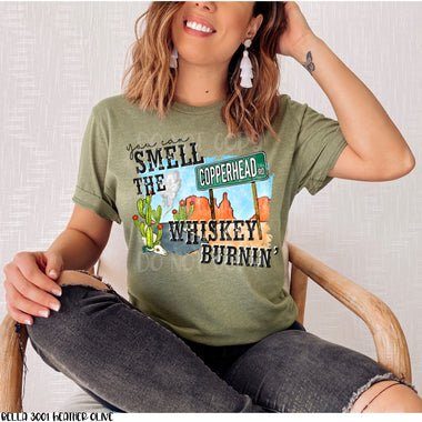 Whiskey Burnin' Screen Print High Heat Transfer J11