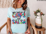 Chips and Salsa Screen Print Transfer *High Heat* C36