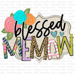 Blessed Memaw Sublimation Transfer