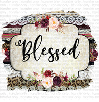 Blessed Lace Frame Sublimation Transfer