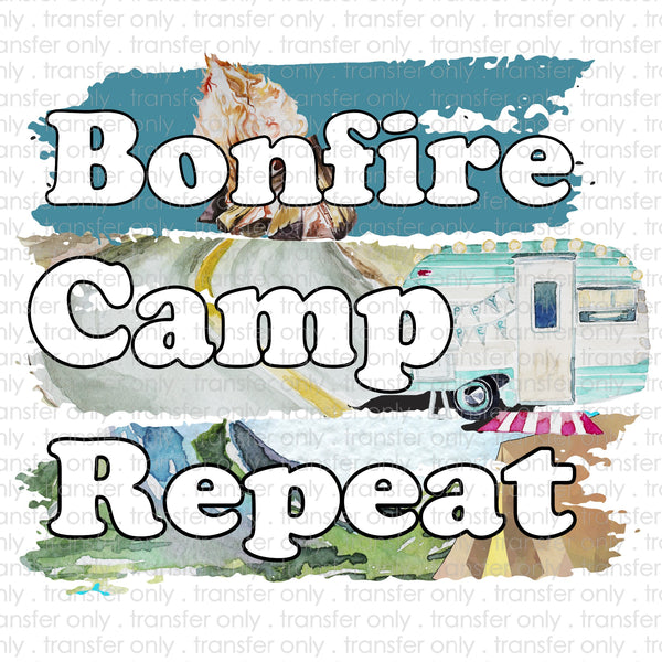 Bonfire Camp Repeat Sublimation Transfer