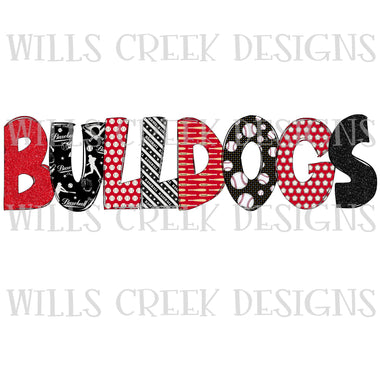 Bulldogs Doodle Digital Download