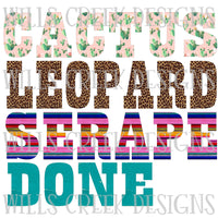Cactus Leopard Serape Done Digital Download