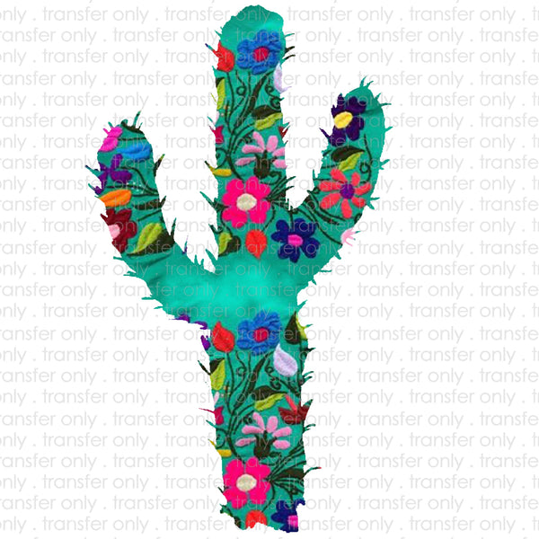 Embroidery Cactus Sublimation Transfer
