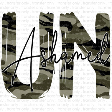 Camo Unashamed Sublimation Transfer