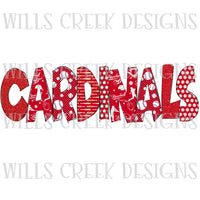 Cardinals Doodle Digital Download