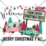 Farm Fresh Christmas Tree Sublimation Transfer