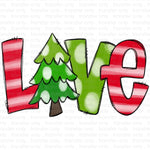 Love Christmas Tree Sublimation Transfer