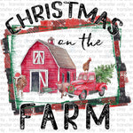 Christmas on the Farm Sublimation Transfer