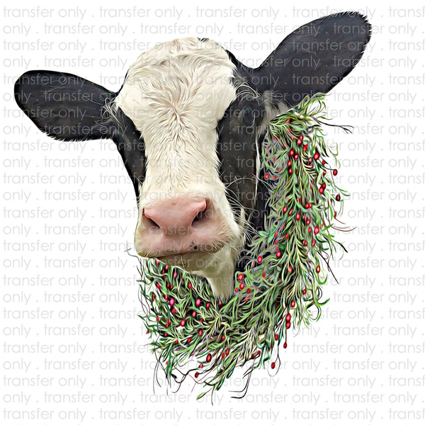 Christmas Cow Sublimation Transfer