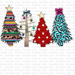 Funky Christmas Trees Sublimation Transfer
