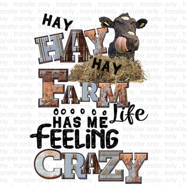Hay Hay Farm Life Sublimation Transfer