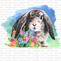 Watercolor Bunny Sublimation Transfer