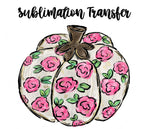 Floral Pumpkin Sublimation Transfer