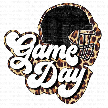 Game Day Leopard Football Sublimation Transfer