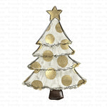Gold Christmas Tree Sublimation Transfer