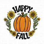 Happy Fall Pumpkin Sublimation Transfer