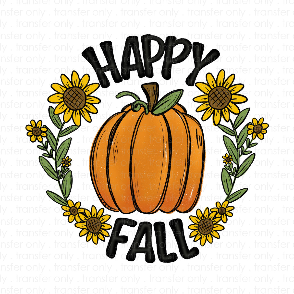 Happy Fall Pumpkin Sublimation Transfer – Wills Creek Designs