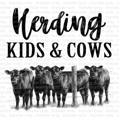 Herding Kids and Cows Sublimation Transfer