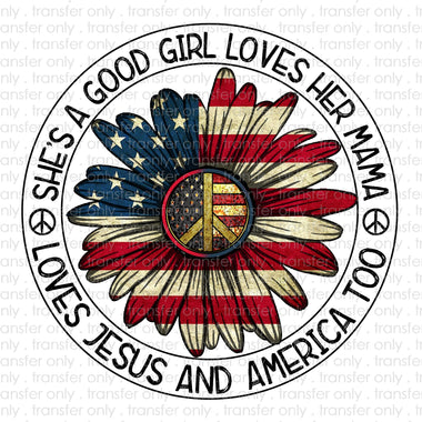 She's a Good Girl Daisy Sublimation Transfer