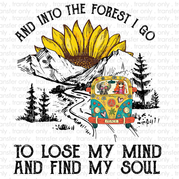 Into the Forest I Go Hippie Van Sublimation Transfer