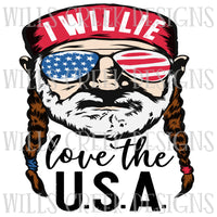 I Willie Love the U.S.A Sublimation Transfer