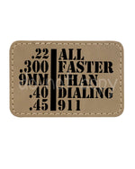 Faster than 911 Leather Patches *Patch Only*