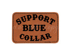 Support Blue Collar Leather Patches *Patch Only*