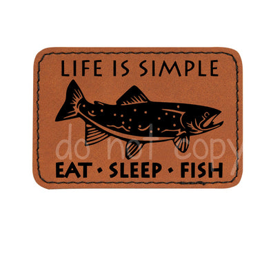 Life is Simple Leather Patches *Patch Only*