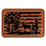 Deer Flag Leather Patches *Patch Only*