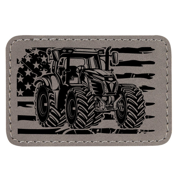Tractor Flag Leather Patches *Patch Only*