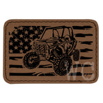 ATV Flag Leather Patches *Patch Only*