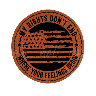 My rights don't end Leather Patches *Patch Only*