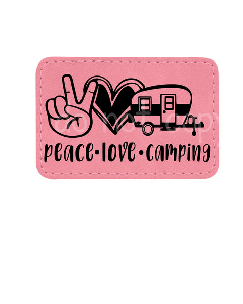 Peace Love Camping Leather Patches *Patch Only*