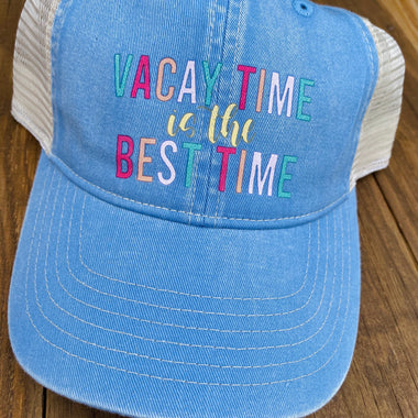 Vacay Time is the Best Time Pocket/Hat/Koozie Size Screen Print Transfers BB14