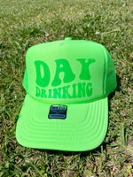 Day Drinking Neon Green Trucker Hat