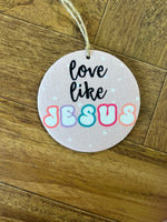 Love Like Jesus Circle Car Freshie