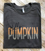 "No restocks" Hello Pumpkin Orange Leopard Screen Print High Heat Transfer P76