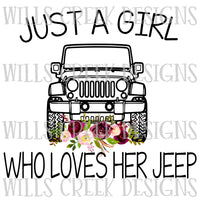 Just a Girl who loves her Jeep Digital Download