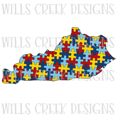 Kentucky State Autism Digital Download